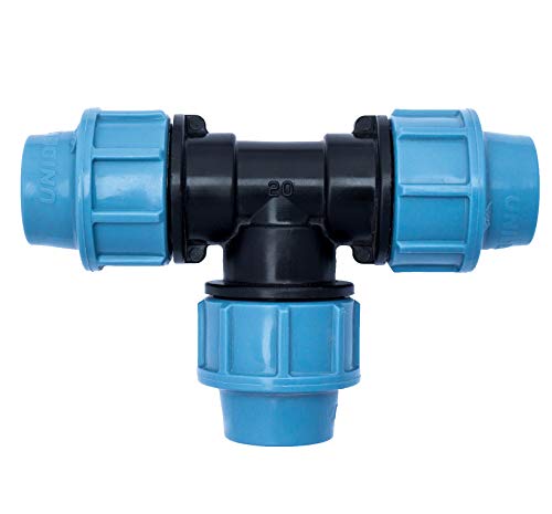 Conector de tubería de agua PP Pieza en T con tres salidas hembra (3 x 20 mm) | Conector de abrazadera para tuberías de PE | PP enchufe de ½ pulgada | Conector de tubería de agua PP Pieza en T con tres salidas hembra (3 x 20 mm) | Conector de abrazadera para tuberías de PE | PP enchufe de ½ pulgada |
