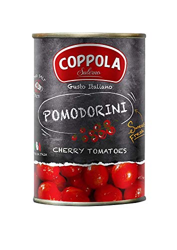 Coppola Pomodorini, Tomates Cherry - Sin sal añadida 400g (Caja de 12)