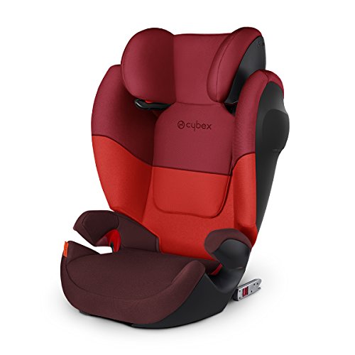 Cybex Silla de coche grupo 2/3, Solution M-Fix SL, Para coches con y sin Isofix, Grupo 2/3 (15-36 kg), Desde los 3 hasta los 12 años, Rojo (Rumba Red)