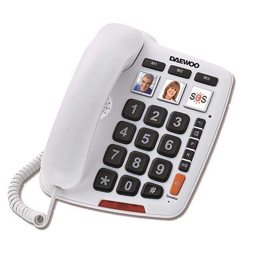 Daewoo DAE30DTC760 - Teléfono Fijo con Teclas Grandes