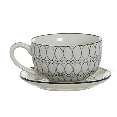 DCASA Taza con Plato Cerámica Tazas de desayuno, No Aplica DCASA Taza con Plato Cerámica Tazas de desayuno, No Aplica