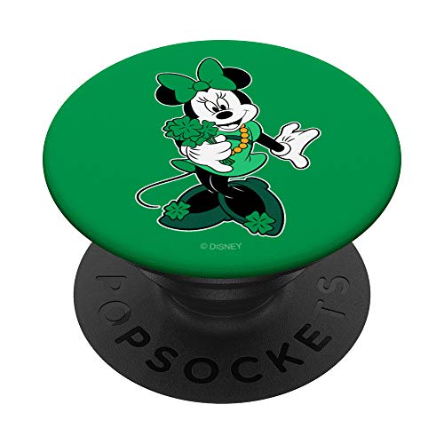 Disney Shamrock Minnie Mouse Green St. Patrick's Day PopSockets PopGrip: Agarre intercambiable para Teléfonos y Tabletas