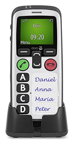 Doro Secure 580 Teléfono Móvil (128 x 160 Pixeles, Single SIM, MicroSIM, 3G, GSM, UMTS, 2.1, 3,5 mm), Negro/ Blanco