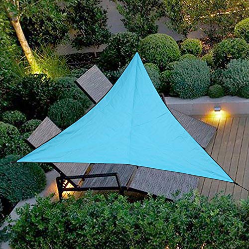 Dreamsbox Toldo Vela de Sombra Impermeable triángulo,Toldo de protección Solar de,protección Rayos UV Impermeable para Patio, Exteriores, Jardín (Azul Cielo, 300 x 300 x 300 cm)
