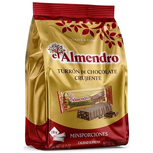 El Almendro - Porciones de Turrón de Chocolate Crujiente 400g