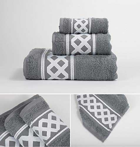Energy Colors Textil - Hogar - Cenefa Turca - Juego de Toalla 3 Piezas 100% Algodón de 500 Gramos (Gris Plomo) Energy Colors Textil - Hogar - Cenefa Turca - Juego de Toalla 3 Piezas 100% Algodón de 500 Gramos (Gris Plomo)