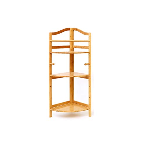 Estante de esquina de bambú de 3 niveles con 2 ganchos y toallero, altura laminada ajustable, esquinero de pie independiente Torre de torre Organizador Sala de estar Cocina Estantería Estantería Estan Estante de esquina de bambú de 3 niveles con 2 ganchos y toallero, altura laminada ajustable, esquinero de pie independiente Torre de torre Organizador Sala de estar Cocina Estantería Estantería Estan