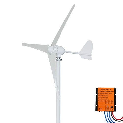 FLTXNY POWER Turbina Eólica 800W 12V Aerogenerador Horizontal Pequeño Generador de Viento de Uso Doméstico, Molino de Viento de 3 Palas