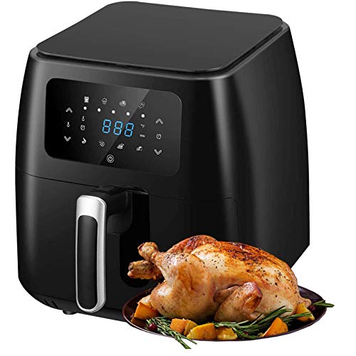 Freidora de aire del líder, 8.5 cuartos de galón de aire eléctrico 8-en-1 Horno de aire caliente y oleilla de oleilla con pantalla táctil digital LED y olla de freír antiadherente, 1700 vatios, 8 ajus Freidora de aire del líder, 8.5 cuartos de galón de aire eléctrico 8-en-1 Horno de aire caliente y oleilla de oleilla con pantalla táctil digital LED y olla de freír antiadherente, 1700 vatios, 8 ajus