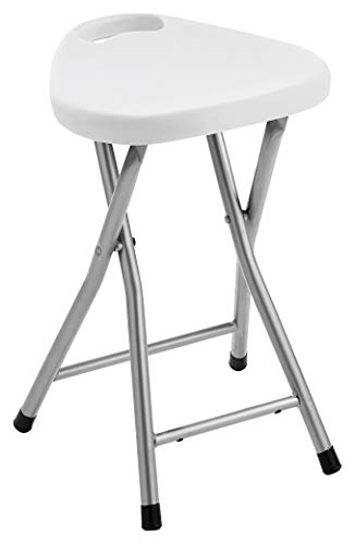 Gedy CO750200300 Taburete plegable, Blanco, 46,5x30x29,3 cm Gedy CO750200300 Taburete plegable, Blanco, 46,5x30x29,3 cm