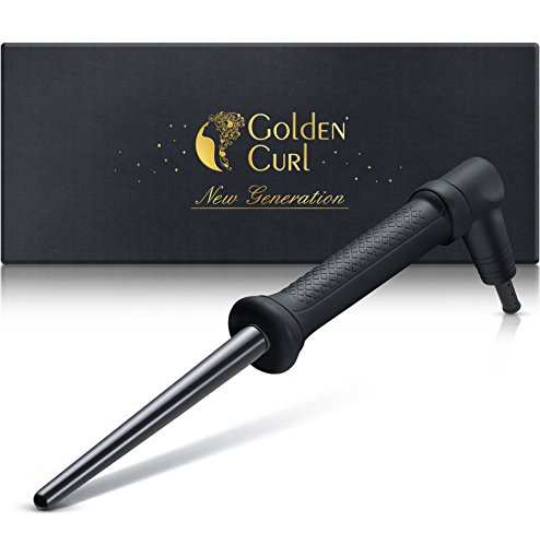 Golden Curl Hierro Rizador Ondulador Spring 9 mm - 18 mm para Pequeños Rizos con 5 años de Garantía (Negro)