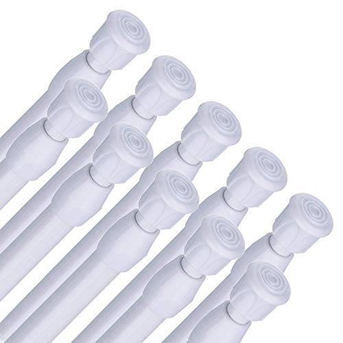 HAOYUNTE 10 barras de cortina de tensión ajustables extensibles de 60 a 110 cm, para proyectos de bricolaje, cocina, baño, armario, ventana, estantería (blanco) HAOYUNTE 10 barras de cortina de tensión ajustables extensibles de 60 a 110 cm, para proyectos de bricolaje, cocina, baño, armario, ventana, estantería (blanco)