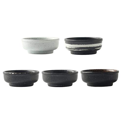 Hemoton 5 platos de cerámica para salsas, platos de condimento, platos de porcelana para aperitivos, platos de sushi, cuencos para cocina japonesa y restaurante (color al azar) Hemoton 5 platos de cerámica para salsas, platos de condimento, platos de porcelana para aperitivos, platos de sushi, cuencos para cocina japonesa y restaurante (color al azar)