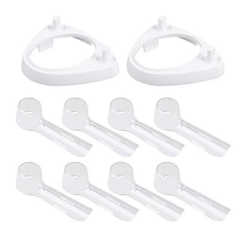 Hemoton Soporte para cepillo de dientes eléctrico y fundas para cepillo de dientes, soporte para cepillo de dientes, cubierta a prueba de polvo (blanco H, tapa redonda) Hemoton Soporte para cepillo de dientes eléctrico y fundas para cepillo de dientes, soporte para cepillo de dientes, cubierta a prueba de polvo (blanco H, tapa redonda)