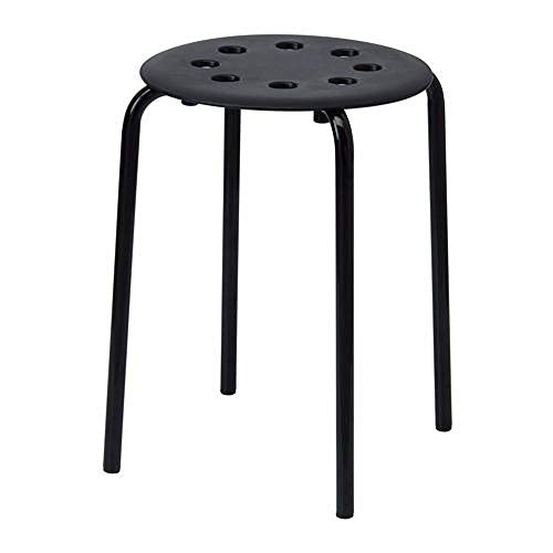Ikea 101.356.59 Marius-Taburete apilable (45 cm), Color Negro