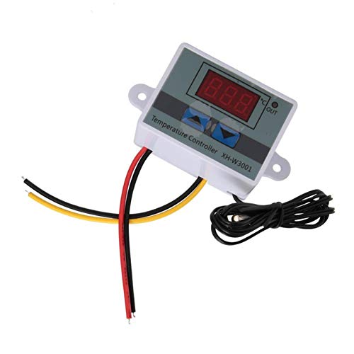 Jeanoko Interruptor de termostato de Pantalla Digital de Alta precisión 24 V Impermeable para Ajuste de Temperatura(24V/240W)