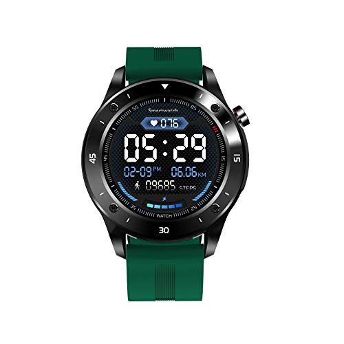 JINPX Smartwatch,Reloj Inteligente IP67 con 1.3" Pantalla Táctil Completa,Presión Arterial,Podómetro,Monitor de Sueño,8 Modos de Deportes y GPS,Pulsera Actividad Inteligente para Hombre Mujer (Verde)