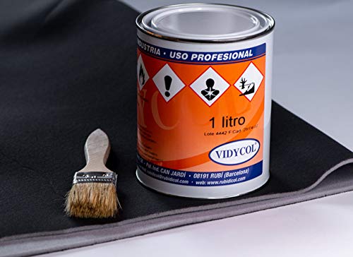 Kit tela para tapizar techo de coche, pegamento alta temperatura y brocha (GRATIS). Tejido negro foamizado de 2 METROS de largo x 1,50m de ancho. 1 litro de cola y pincel para aplicarlo Kit tela para tapizar techo de coche, pegamento alta temperatura y brocha (GRATIS). Tejido negro foamizado de 2 METROS de largo x 1,50m de ancho. 1 litro de cola y pincel para aplicarlo