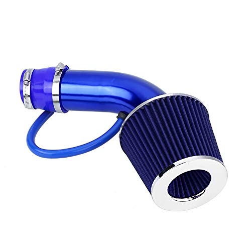 KSTE Filtro de Aire Coche, 76mm 3 Pulgadas del Coche Universal del Aire frío Manguera del Filtro Aluminio de la inducción de tuberías Kit Azul