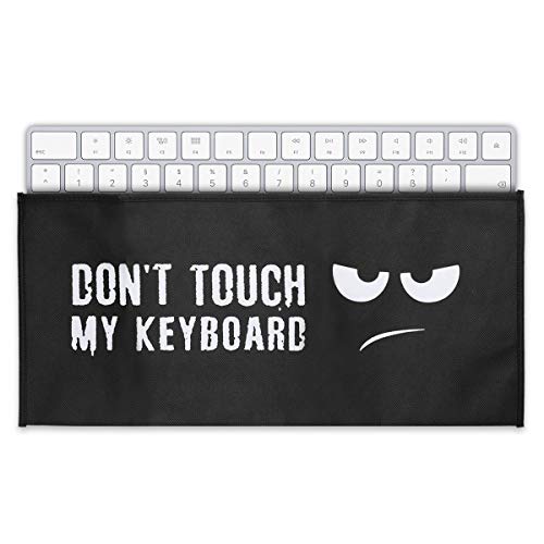kwmobile Funda Protectora para Teclado Universal Keyboard - Cubierta para el Polvo o Salpicaduras con Don't Touch my Keyboard