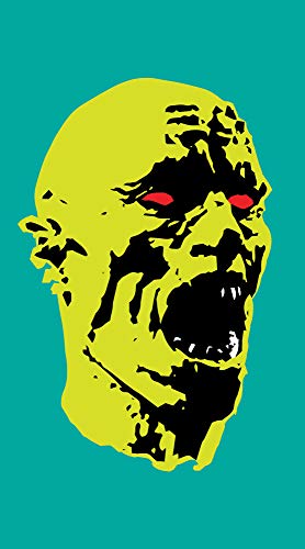 LimeWorks Toalla de Playa baño XXL 100% algodón - Zombie Monster Orc Horror Verde - 100x180 cm