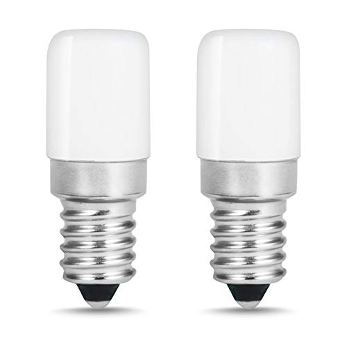 LOHAS® E14 LED bombilla 1.5W, Reemplazo para la lámpara del halógeno 15W, 135 Lúmenes y Blanco frío, 6000k, 220-240V AC, SES refrigerador bombillas LED de luz, Pack de 2