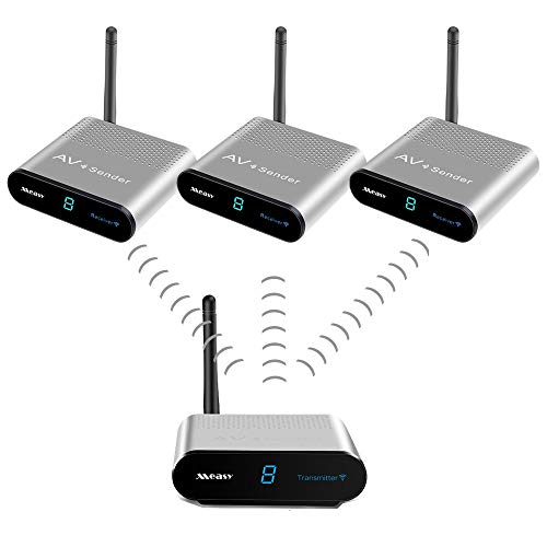 Measy av540 – 3 (1 x 3 ） 5.8 GHz Wireless AV Transmitter and Receiver Up TP 400 m with IR Extender for Controlling The de DVD/Set Top Box from Another Room to Watch Digital/Satellite TV