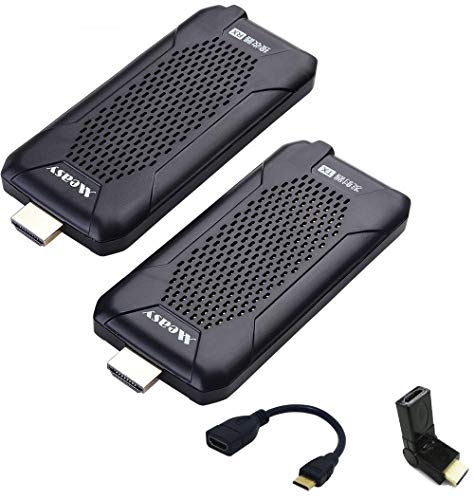 measy FHD656 Nano Mini WiFi HDMI dongle / Extensor Transmisor y Receptor HDMI de hasta 100 m con Adaptador USB EU / UK (5 V / 1A) Compatible con Full HD 1080p y transmisión de Video 3D