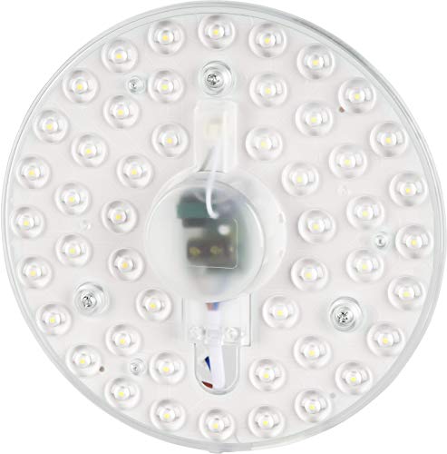 Módulo LED 230 V – 24 W 2400 lm – Kit de conversión con soporte magnético – para lámpara de techo – luz blanca cálida (3000 K)