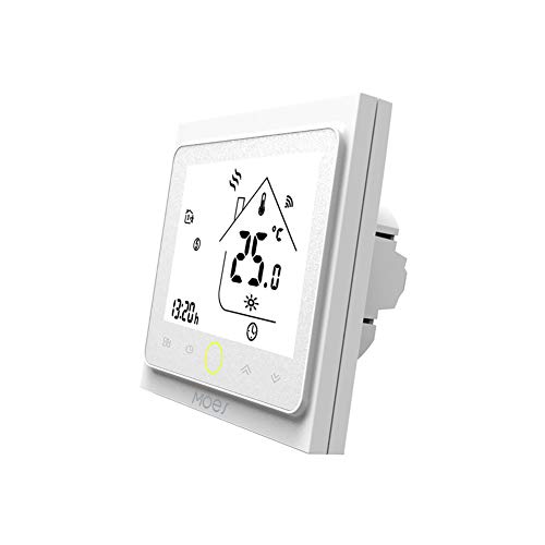 MOES Termostato inteligente WiFi Controlador de temperatura Smart Life APP Control remoto para calefacción eléctrica Funciona con Alexa Google Home 16A MOES Termostato inteligente WiFi Controlador de temperatura Smart Life APP Control remoto para calefacción eléctrica Funciona con Alexa Google Home 16A