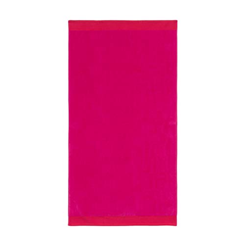 Montse Interiors, S.L. Toalla Playa o Piscina Lisa Fucsia Algodón Egipcio 100% (Basic Fucsia, 90x170)