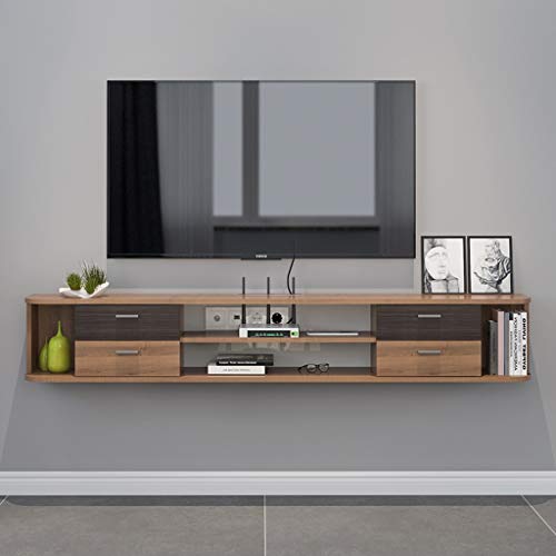 Mueble pequeño de pared de TV para dormitorio, decodificador, estante de  fondo, gabinete de pared, sala de estar, armario de TV, estantes montados  en