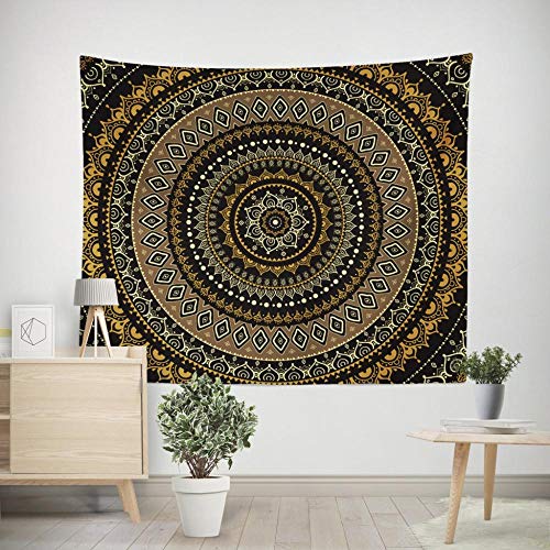 N / A Tapices de Pared130cmx150cm Mandala, India y Bohemia Colgante de Pared Decorativo Tapiz para Colgar en la Pared del salón o Dormitorio, poliéster tapices artesanales