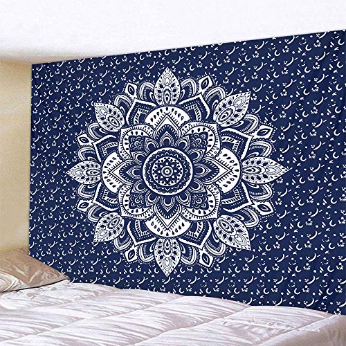 N / A Tapices de Pared130cmx150cm Mandala y India y Bohemia y étnico Colgante de Pared Decorativo Tapiz para Colgar en la Pared del salón o Dormitorio, poliéster tapices artesanales