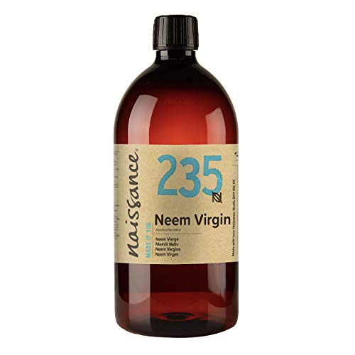 Naissance Aceite Vegetal de Neem 1 Litro - 100% puro, virgen, prensado en frío, vegano y no OGM