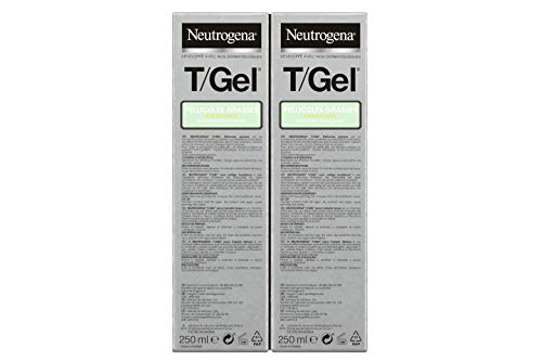 Neutrogena Champú T/Gel Cuidado del Cabello Normal Graso, 2 x 250 ml