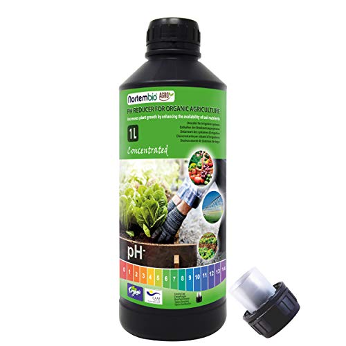Nortembio Agro Reductor de pH Ecológico 1 L. Uso Universal. Desincrustante de Sistemas de Riego. Cultivos con Mejor Sabor y Aroma.