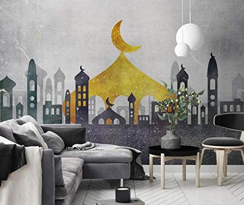 Pared De Ladrillo Del Papel Pintado Mural 3D Mezquita Árabe Mural De La Sala De Estar De La Foto Del Dormitorio imagen 3D
