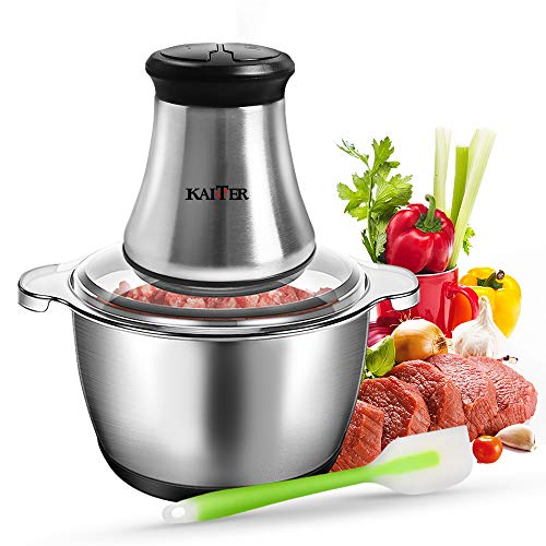 Picadora Electrica 2L, Procesador de Alimentos Multifuncional 350W con 4 Cuchillas de Acero Inoxidable Trituradora Cocina Batidora Picadora de Carne para Verduras Carne Frutas Especias Picadora Electrica 2L, Procesador de Alimentos Multifuncional 350W con 4 Cuchillas de Acero Inoxidable Trituradora Cocina Batidora Picadora de Carne para Verduras Carne Frutas Especias