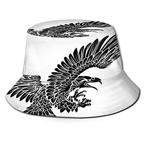PUIO Sombrero de Pesca,Águila Americana Calva con Garras Laterales en picada,Senderismo para Hombres y Mujeres al Aire Libre Sombrero de Cubo Sombrero para el Sol PUIO Sombrero de Pesca,Águila Americana Calva con Garras Laterales en picada,Senderismo para Hombres y Mujeres al Aire Libre Sombrero de Cubo Sombrero para el Sol