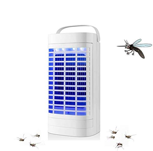 Queta Lámpara Antimosquitos, LED UV Lámpara Repelente de Mosquitos, 5W Lámpara Eléctrica Trampa contra Plagas e Insectos, Lámpara Interior de Noche de Bajo Decibel