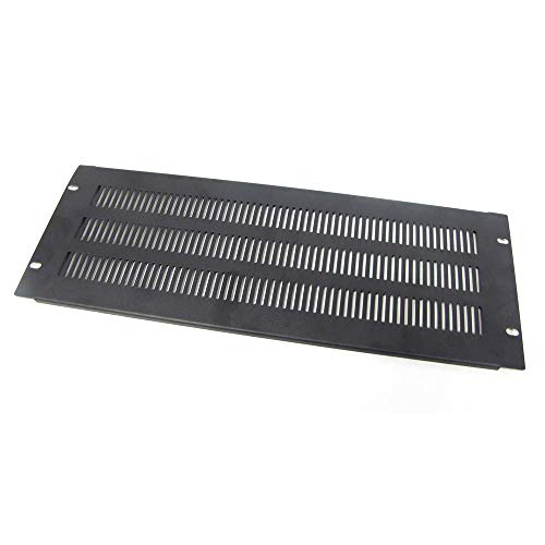 RackMatic - Panel de rejilla de 4U para armario rack 19" Tapa de ventilación negra