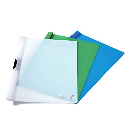 Rapesco Documentos - Portadocumentos A4 con clip fabricado en materiales reciclados, colores surtidos, 10 unidades