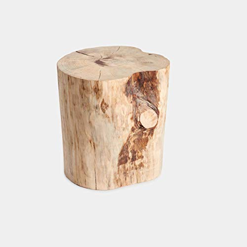 Rebajas Ofertas, antes 78€- ahora 65€, tocón troncos madera de pino macizo tocon árbol, 40x23-26 cm elige el color que mas te guste,natural,blanco o negro