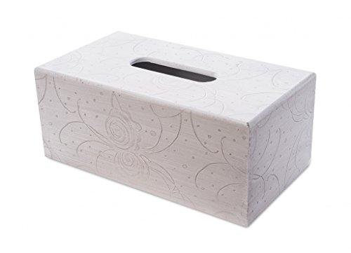 Recuadro facial dispensador de la caja del tejido de la nata blanco antiguo caja de pañuelos de madera limpia dispensador