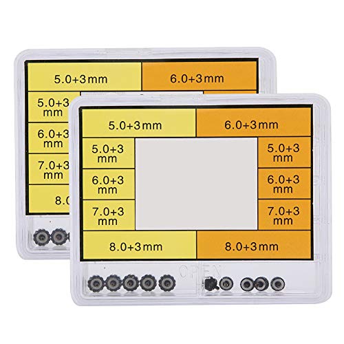 【?????? ?? ???????】 Piezas de Repuesto de Cobre 2 Cajas de Piezas de Coronas de Relojes Surtidas, Piezas de Coronas de Relojes, entusiastas de los Relojes Relojeros para Todo Tipo de R