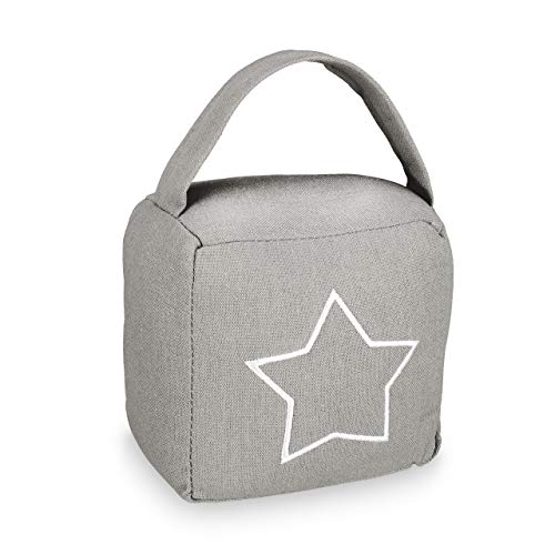 Relaxdays Tope Puerta con Asa con Diseño Vintage, Poliéster y Arena, Gris Oscuro, 18,5 x 14 x 10 cm Relaxdays Tope Puerta con Asa con Diseño Vintage, Poliéster y Arena, Gris Oscuro, 18,5 x 14 x 10 cm