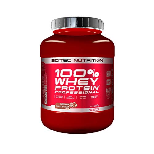 Scitec Nutrition 100% Whey Protein Professional con aminoácidos clave y enzimas digestivas adicionales, 2.35 kg, Chocolate-Cookies & Cream