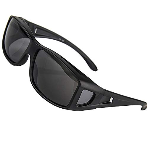 SHEEN KELLY Conducción Gafas de Sol Polarizadas Rectangular Fit Over Glasses con Protector Lateral Lente de Conducción Protección de Abrigo