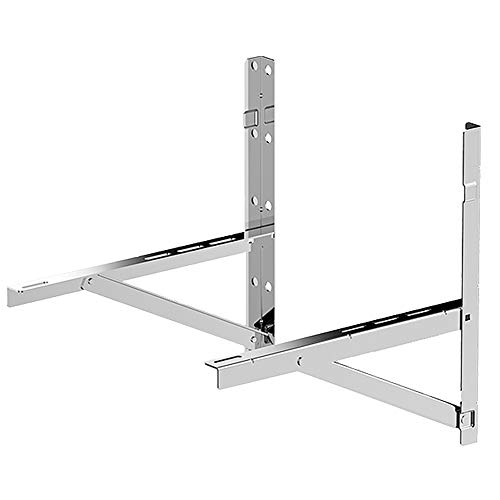 Soporte de montaje en pared exterior universal, soporte de aire acondicionado portátil plegable de acero inoxidable grueso, adecuado para mini condensador de aire acondicionado split Soporte de montaje en pared exterior universal, soporte de aire acondicionado portátil plegable de acero inoxidable grueso, adecuado para mini condensador de aire acondicionado split